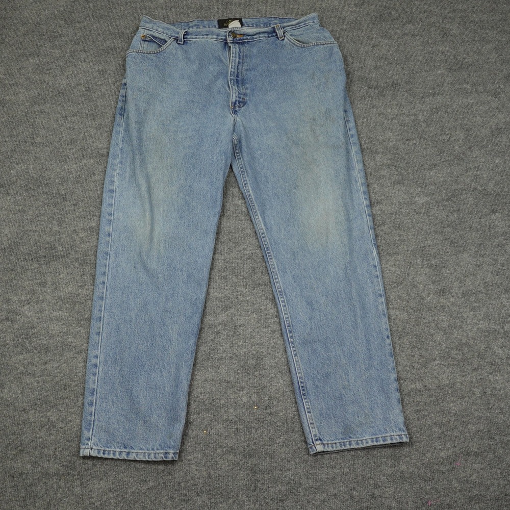 RedHead Jeans Mens 38x30 Blue Relaxed Fit Straight Leg Light Wash Workwear